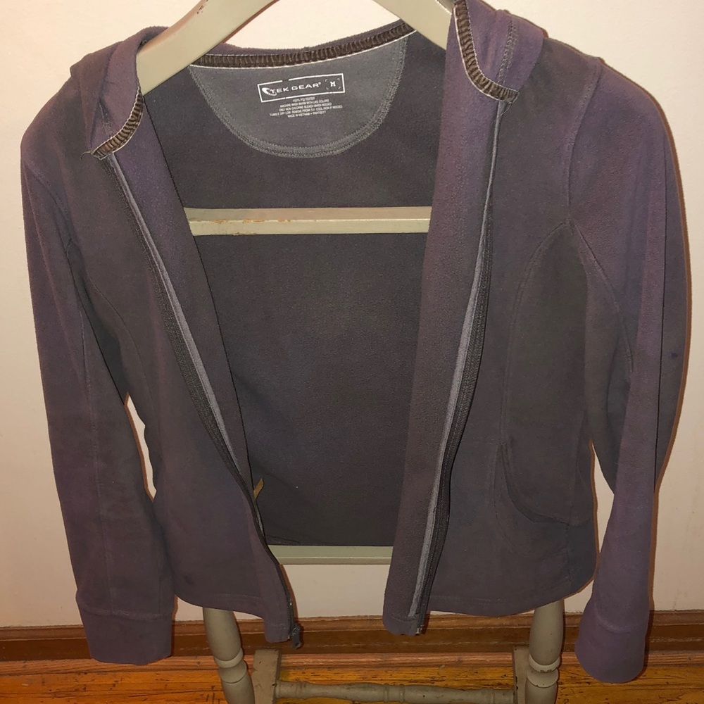 tek gear Women's Hooded Zip Jacket in Dark grey